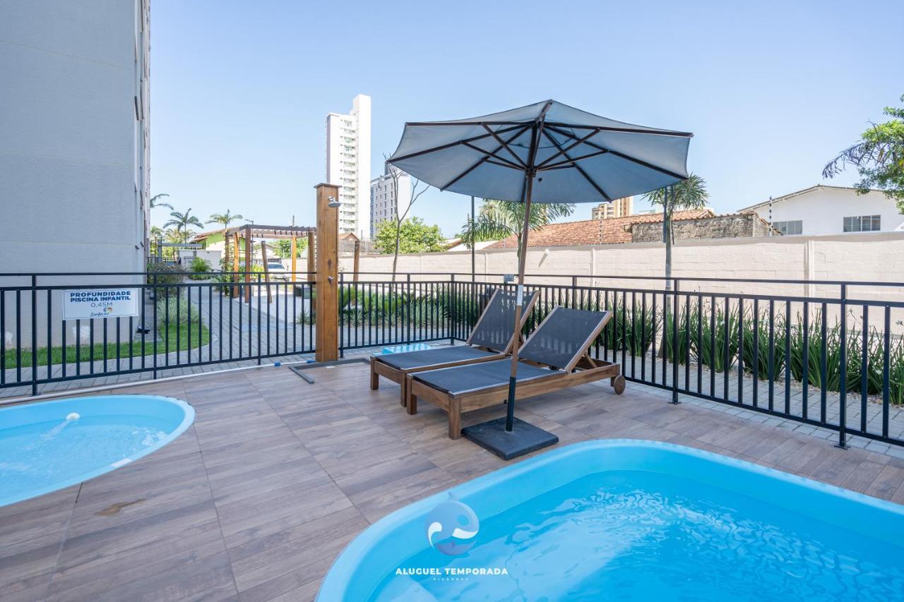 Apartamento Com Vista Mar, Ar-Condicionado, Wi-Fi Condominio Com Piscina, Quadra De Esportes Playground Infantil A 15 Minutos Do Beto Carreiro Piçarras Exterior foto